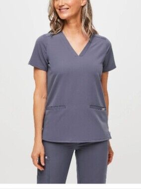 Space Navy, Casma Three Pocket Scrub Top, Small